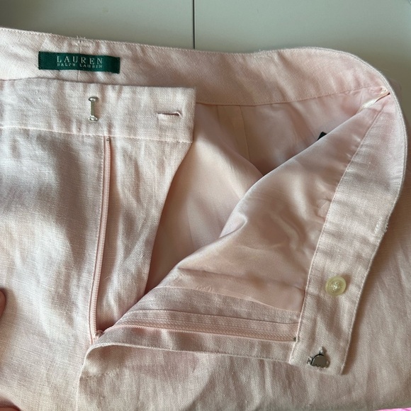 NWT Lauren Ralph Lauren 100% Linen Wide Leg Pants Size 16 Summer Preppy Casual - Picture 8 of 8